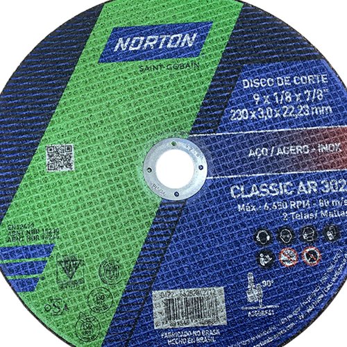 Disco de Corte Classic AR302 230 X 3,0 X 22,23 - Norton