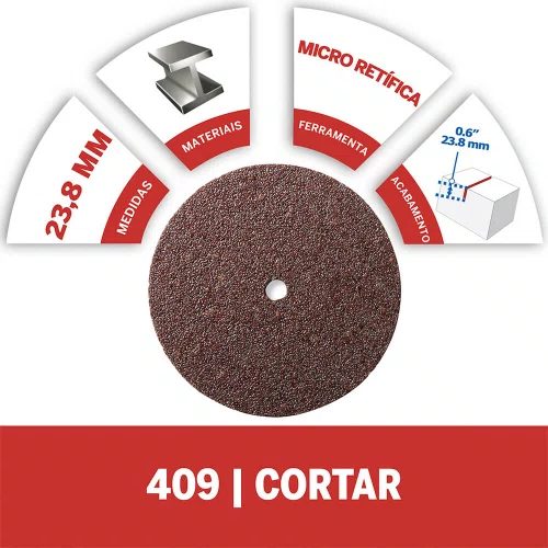 Disco de Corte 64mm com 36 unidades Ref.: 409 - Dremel