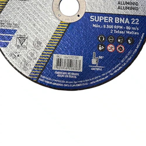 Disco de Corte Alumínio BNA22 - 177,8 x 2,0 x 22,22 - Norton