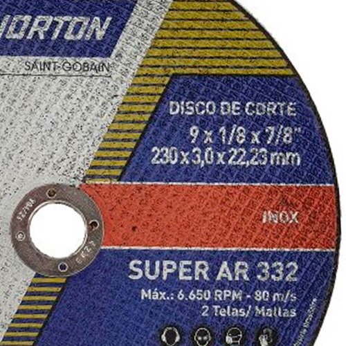 Disco de Corte AR 332 - 230 X 3,0 X 22,23 - Norton