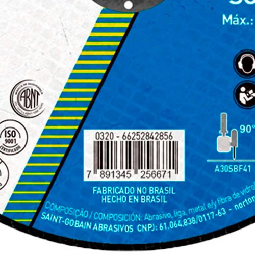 Disco de Corte AR312 - 115 x 3,0 x 22,22 - Norton