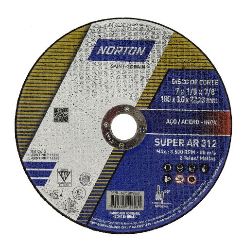 Disco de Corte AR312 - 180 x 3,0 x 22,23 - Norton