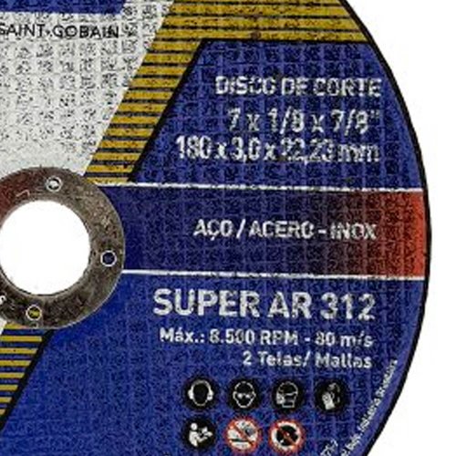 Disco de Corte AR312 - 180 x 3,0 x 22,23 - Norton
