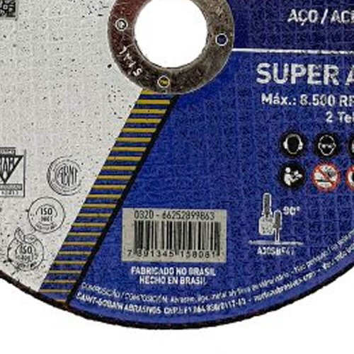 Disco de Corte AR312 - 180 x 3,0 x 22,23 - Norton