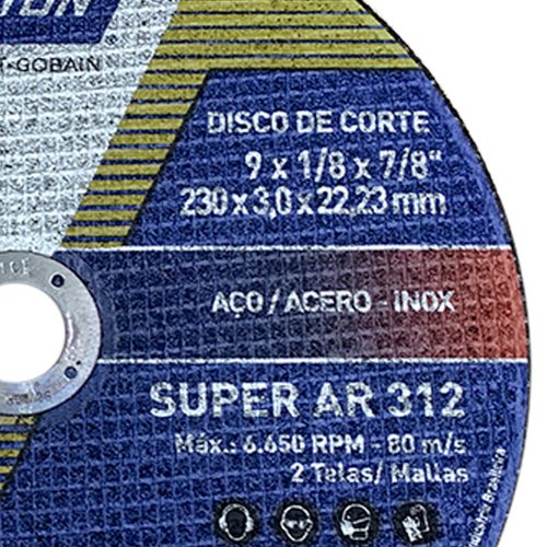 Disco de Corte AR312 - 230 x 3,00 x 22.23 - Norton