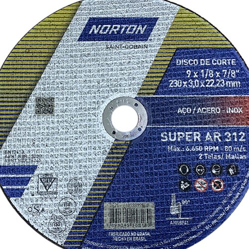 Disco de Corte AR312 - 230 x 3,00 x 22.23 - Norton