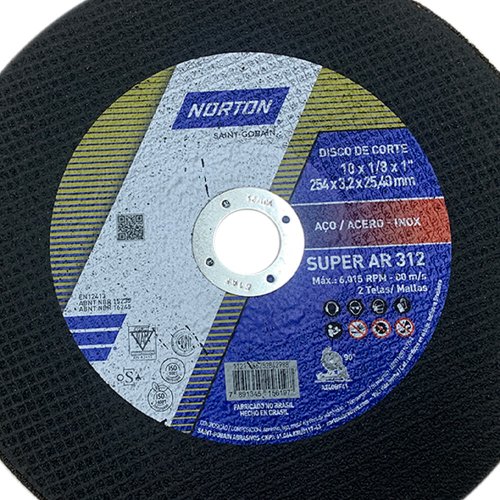 Disco de Corte AR312 - 254 x 3,2 x 25,4 - Norton