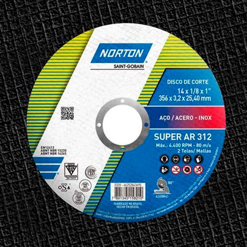 Disco de Corte AR312 - 356 x 3,0 x 25,4 - Norton