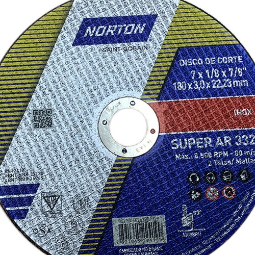 Disco de Corte AR332 - 180 x 3,0 x 22,23 - Norton
