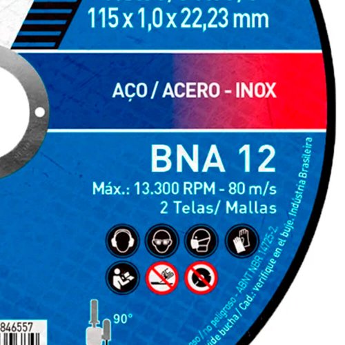 Disco de Corte BNA12 - 115 x 1,6 x 22,23 - Norton