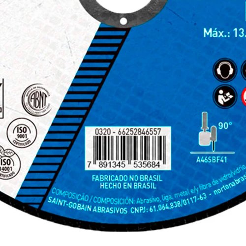 Disco de Corte BNA12 - 115 x 1,6 x 22,23 - Norton
