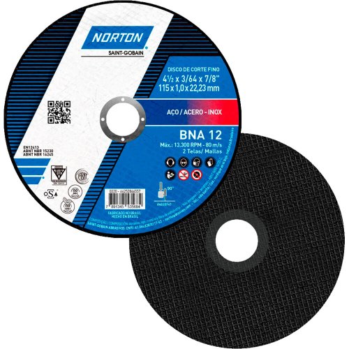 Disco de Corte BNA12 - 115 x 1,6 x 22,23 - Norton