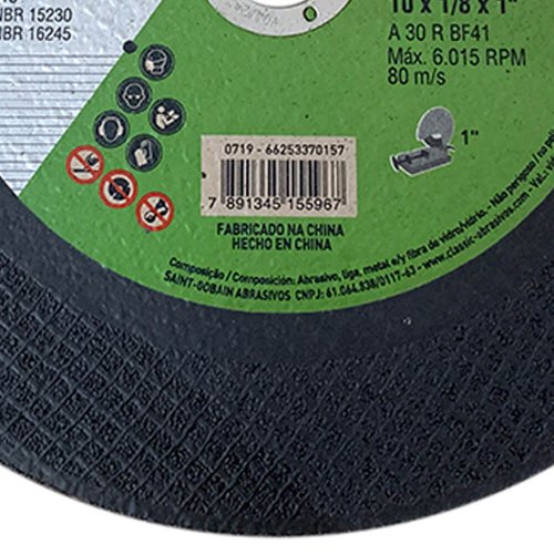 Disco de Corte Classic AR302 - 254 x 3,2 x 25,40 - Norton
