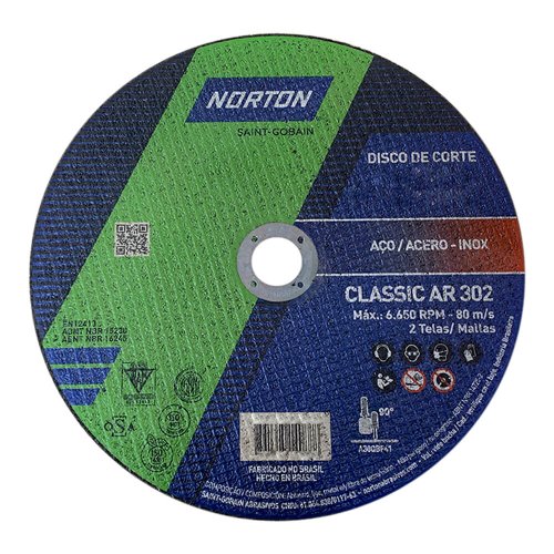 Disco de Corte Classic AR302 - 300 X3,2 X 15,90mm - Norton