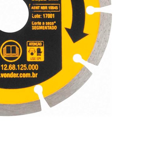 Disco de Corte Diamantado 125mm Segmentado V3 - Vonder