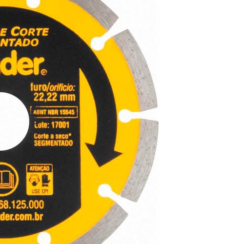 Disco de Corte Diamantado 125mm Segmentado V3 - Vonder