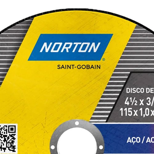Disco de Corte Fino Standard - 115 x 1,0 x 22,23mm - Norton