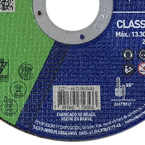 Disco de Corte Inox AR102 - 115 X 1,0 X 22,23 - Norton