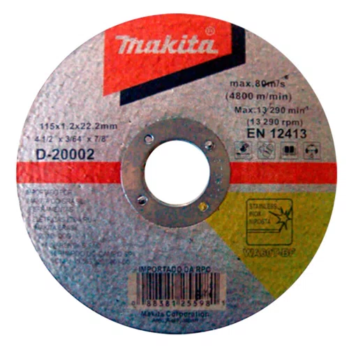 Disco de Corte para Inox 4.1/2" com 10 peças - D-20002-10 - Makita