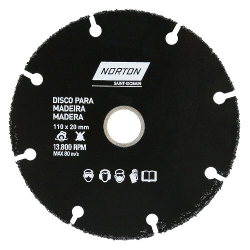 Disco de Corte para Madeira de Tungstenio 110X1X20MM - Norton