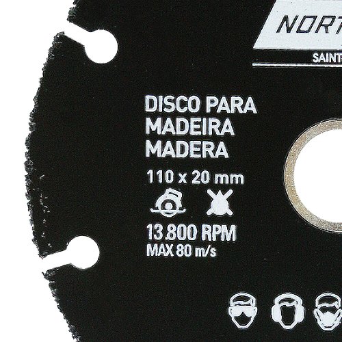 Disco de Corte para Madeira de Tungstenio 110X1X20MM - Norton