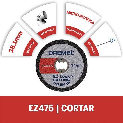 Disco de Corte para Plástico 38mm EZ Lock Ref.: EZ476 - Dremel