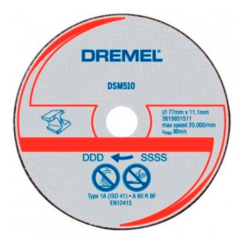 Disco de Corte SAW-MAX METAL 77mm DSM510 com 3 - Dremel
