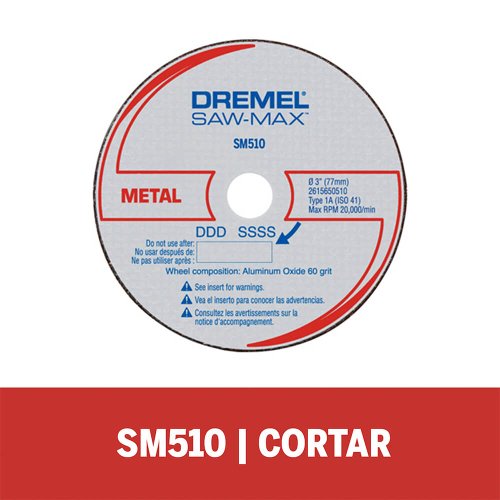Disco de Corte SAW-MAX METAL 77mm DSM510 com 3 - Dremel