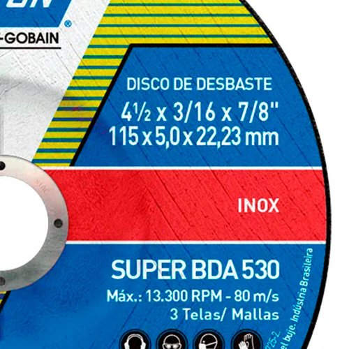 Disco de Desbaste 115 BDA 530 - 115 x 5,0 x 22,23 - Norton