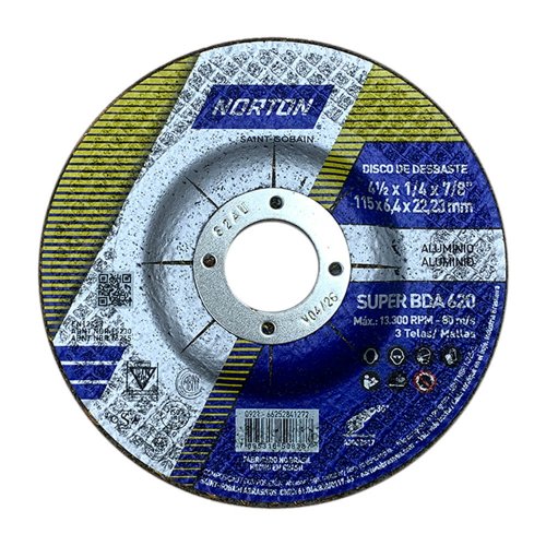 Disco de Desbaste 115 BDA 620 - 115 x 6,4 x 22,22 - Norton