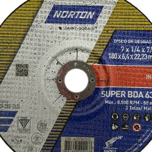 Disco de Desbaste 180 BDA 630 - 180 x 6,4 x 22,23 - Norton