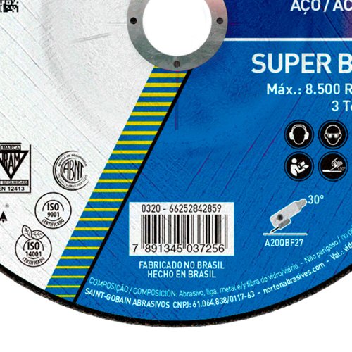 Disco de Desbaste 180 BDA 640 - 180 x 6,4 x 22,23mm - Norton