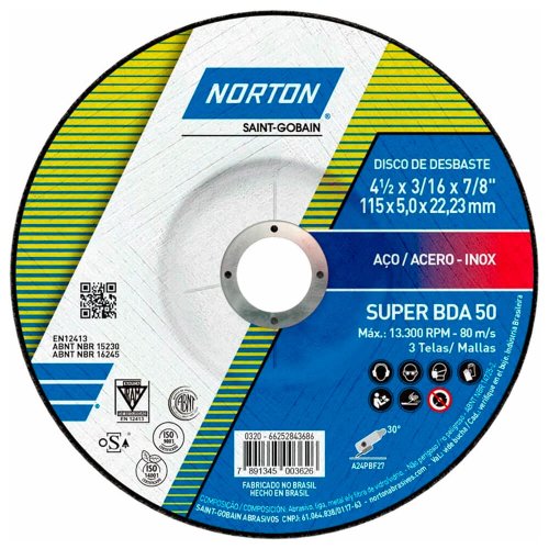 Disco de Desbaste BDA 50 115x1,6x22 - Norton