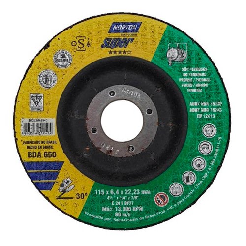 Disco de Desbaste BDA650 para Concreto 115 x 6,4 x 22,22 - Norton