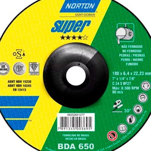 Disco de Desbaste para Concreto 7" 180BDA650 - Norton