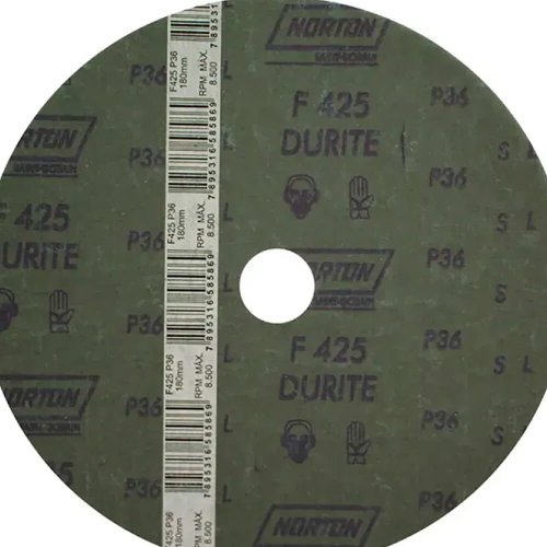 Disco de Fibra Durite F425 180x22mm Grão 36 - Norton