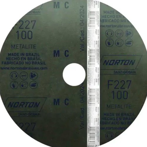 Disco de Fibra Metalite F227 115 x 22mm Grão 120 - Norton