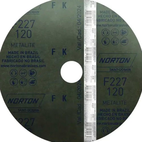 Disco de Fibra Metalite F227 115 x 22mm Grão 120 - Norton