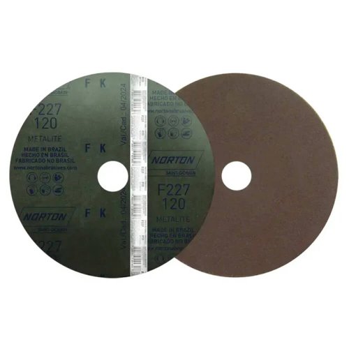 Disco de Fibra Metalite F227 115 x 22mm Grão 120 - Norton