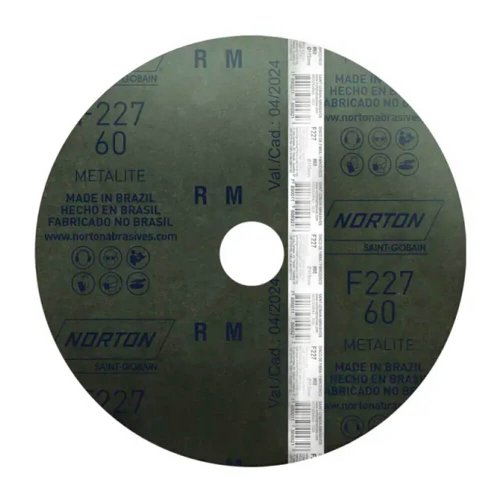 Disco de Fibra Metalite F227 115 x 22mm Grão 60 - Norton