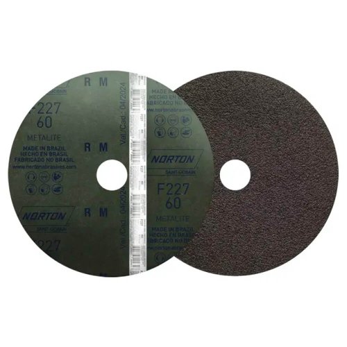 Disco de Fibra Metalite F227 115 x 22mm Grão 60 - Norton