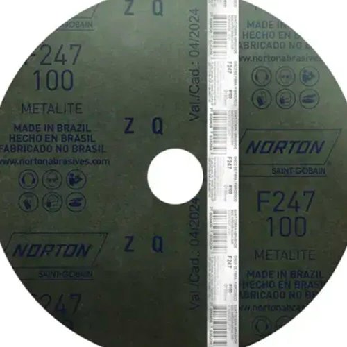 Disco de Fibra Metalite F247 180 x 22mm Grão 100 - Norton