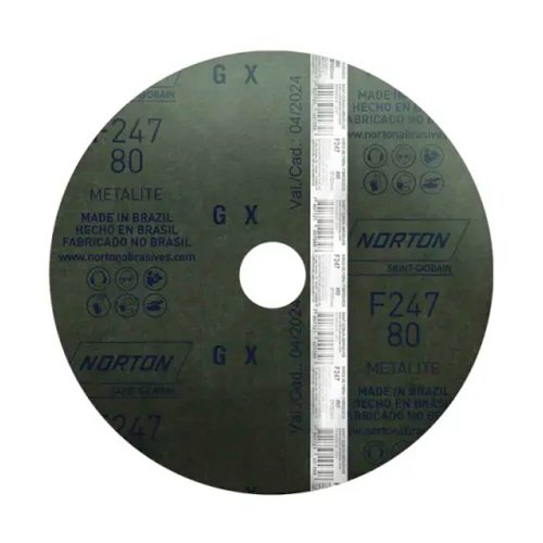 Disco de Fibra Metalite F247 180 x 22mm Grão 80 - Norton