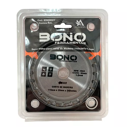 Disco de Serra 110mm x 20mm 24 Dentes - Bono
