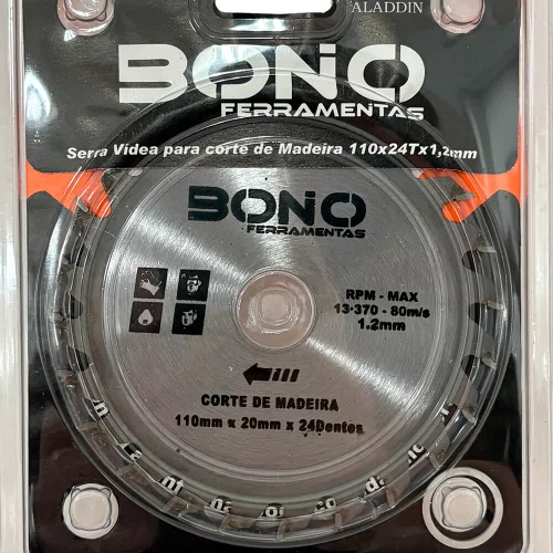 Disco de Serra 110mm x 20mm 24 Dentes - Bono