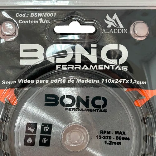 Disco de Serra 110mm x 20mm 24 Dentes - Bono
