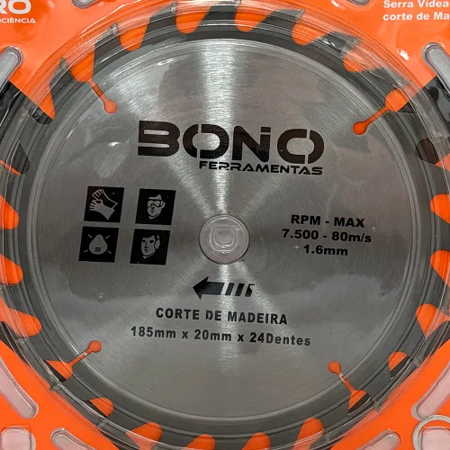 Disco de Serra 185mm x 20mm 24 Dentes - Bono