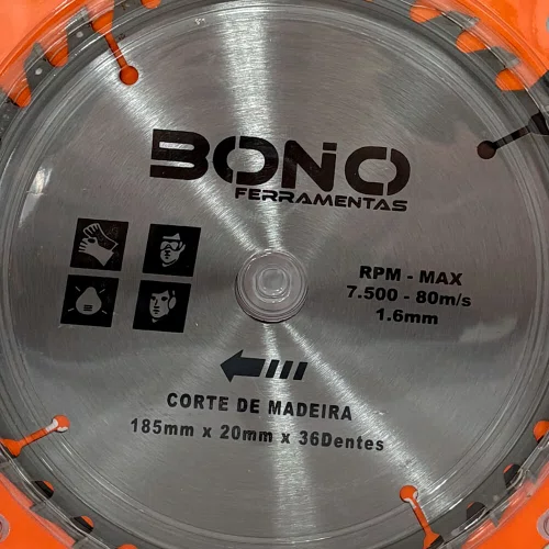 Disco de Serra 185mm x 20mm 36 Dentes - Bono