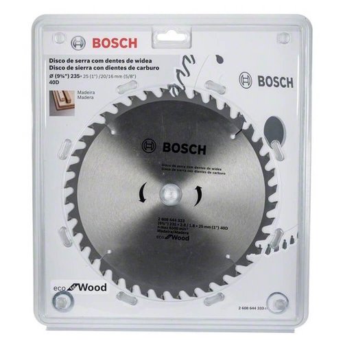 Disco de Serra Circular ECO 9.1/4" x 40D - Bosch