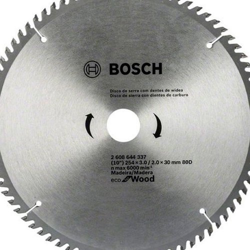 Disco de Serra Circular ECO 10" x 80D - Bosch